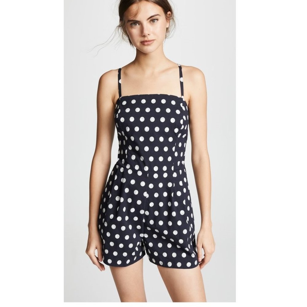 Isolda Gloria Playsuit Romper in Pearl Dot Print - NWT